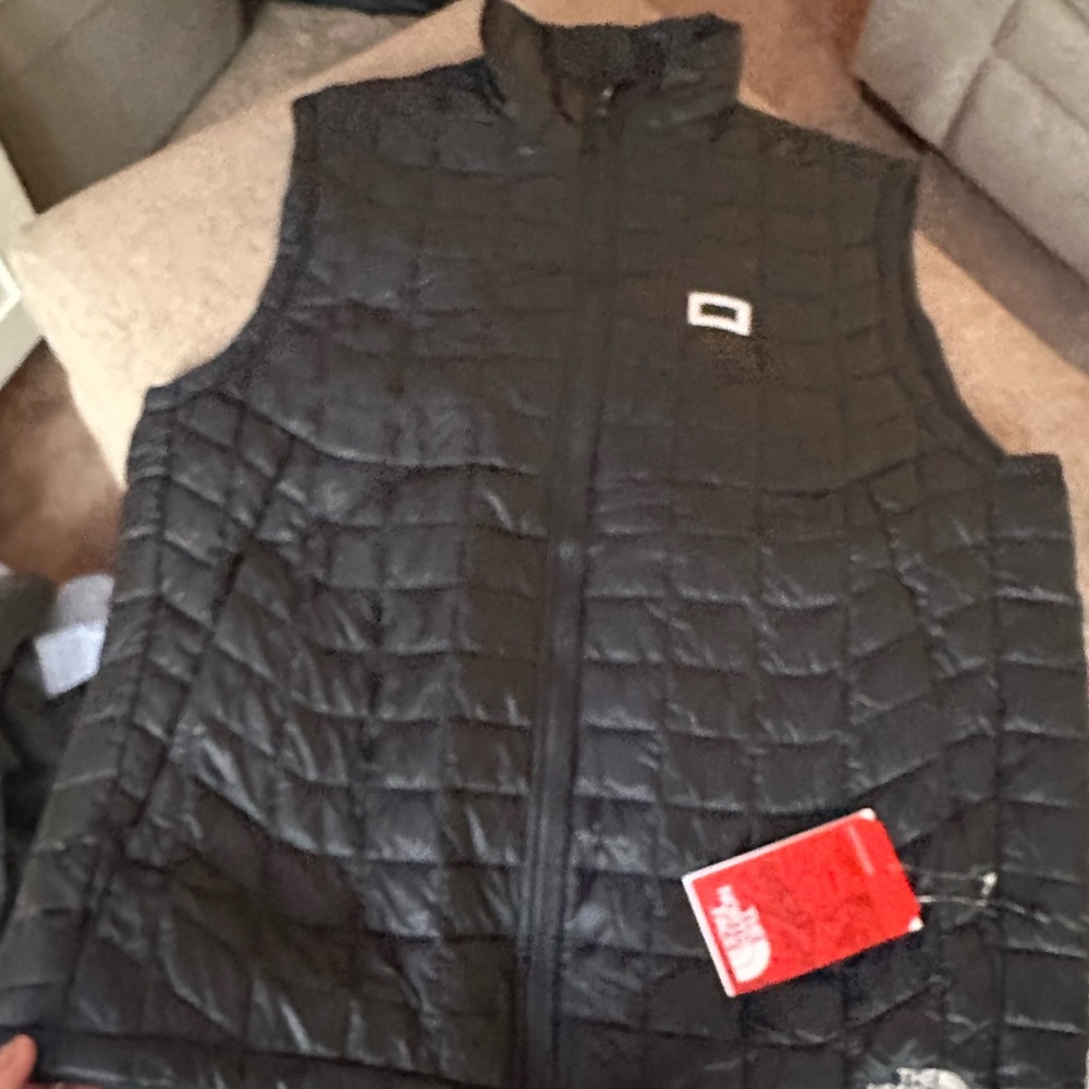 Men’s lightweight, puffy vest, size large.